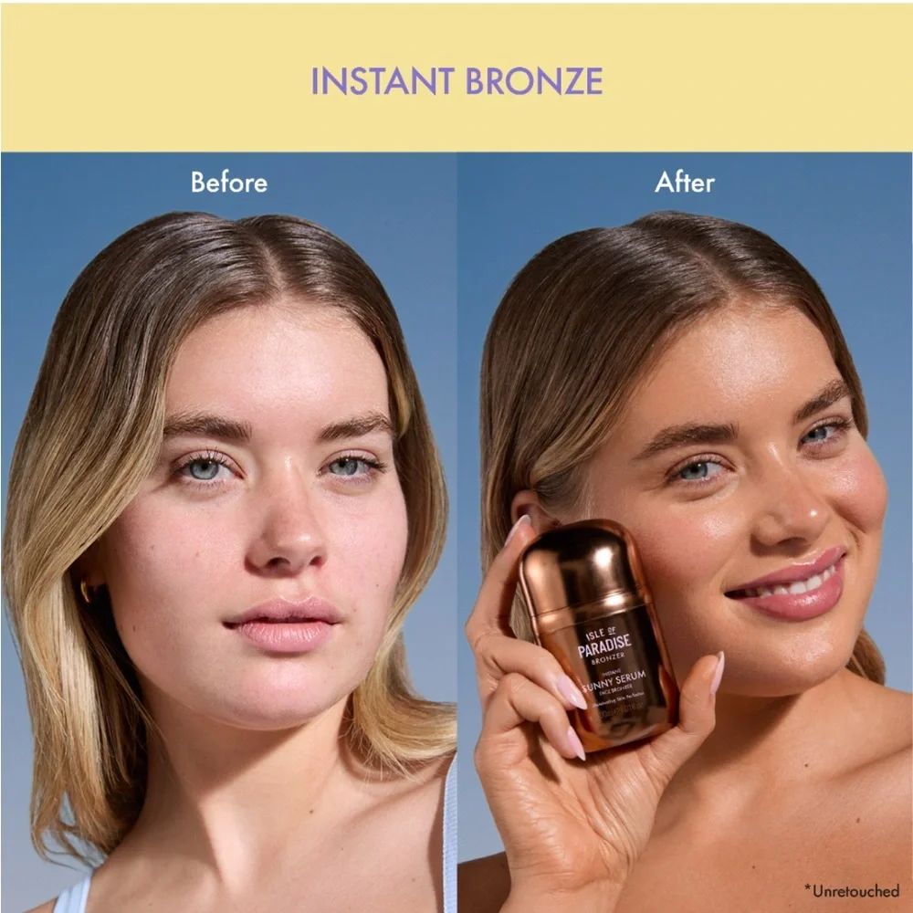 4/$30 Bundle💫Isle of Paradise Sunny Serum Face Bronzer in Golden Hour Mini Size